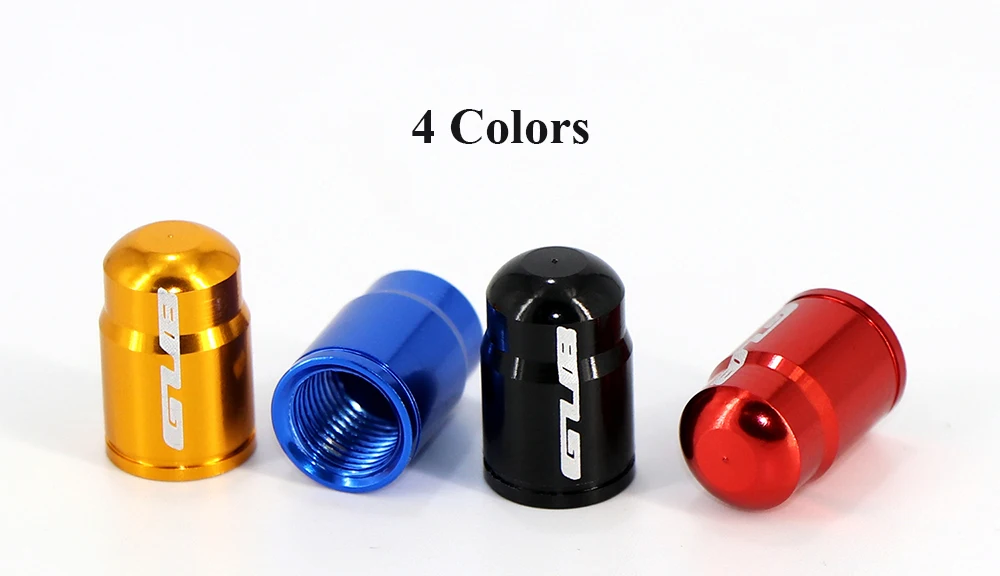 GUB 2pcs Aluminum Bicycle Wheel Valve Cover Dustproof MTB Road Bike Tire Valve Caps Presta Schrader Scooter/Moto/Car Accessories