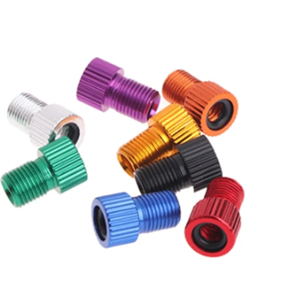 4PCS Aluminum Alloy Bike Valve Adapter Convert Presta To Schrader Valve Bicycle Pump Air Nozzle Tube Tools Bicycle Accessories