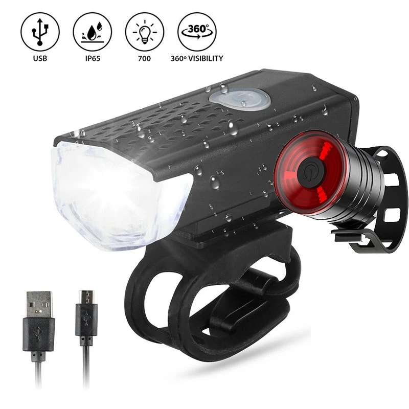 Bike Front Bicycle Lights Front Back Rear Taillight MTB Road Bike Headlight Bicycle Accessories Cycling Equipment