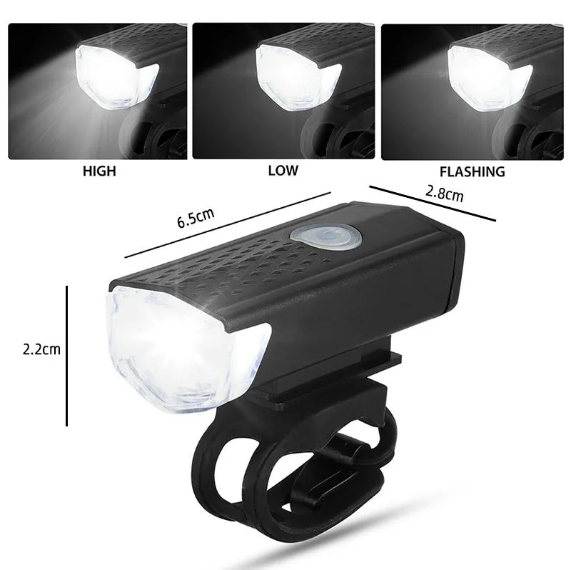 Bike Bicycle Light USB LED Rechargeable Set MTB Road Bike Front Back Headlight Lamp Flashlight Cycling Light Cycling Accessories